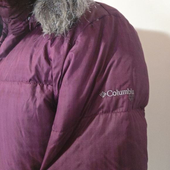 Columbia Plum Purple Puffer Hooded Coat, Size S - Picture 6 of 16